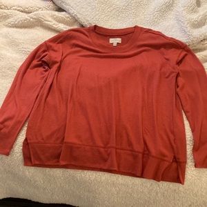Lucky Brand; Medium; fall-orange light weight loose-fitting sweater
